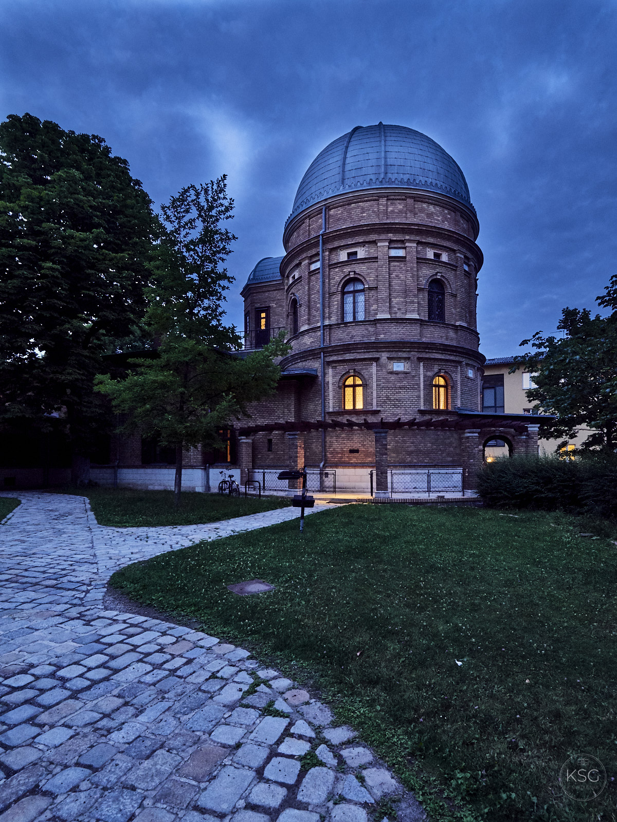 Blue hour at observatory