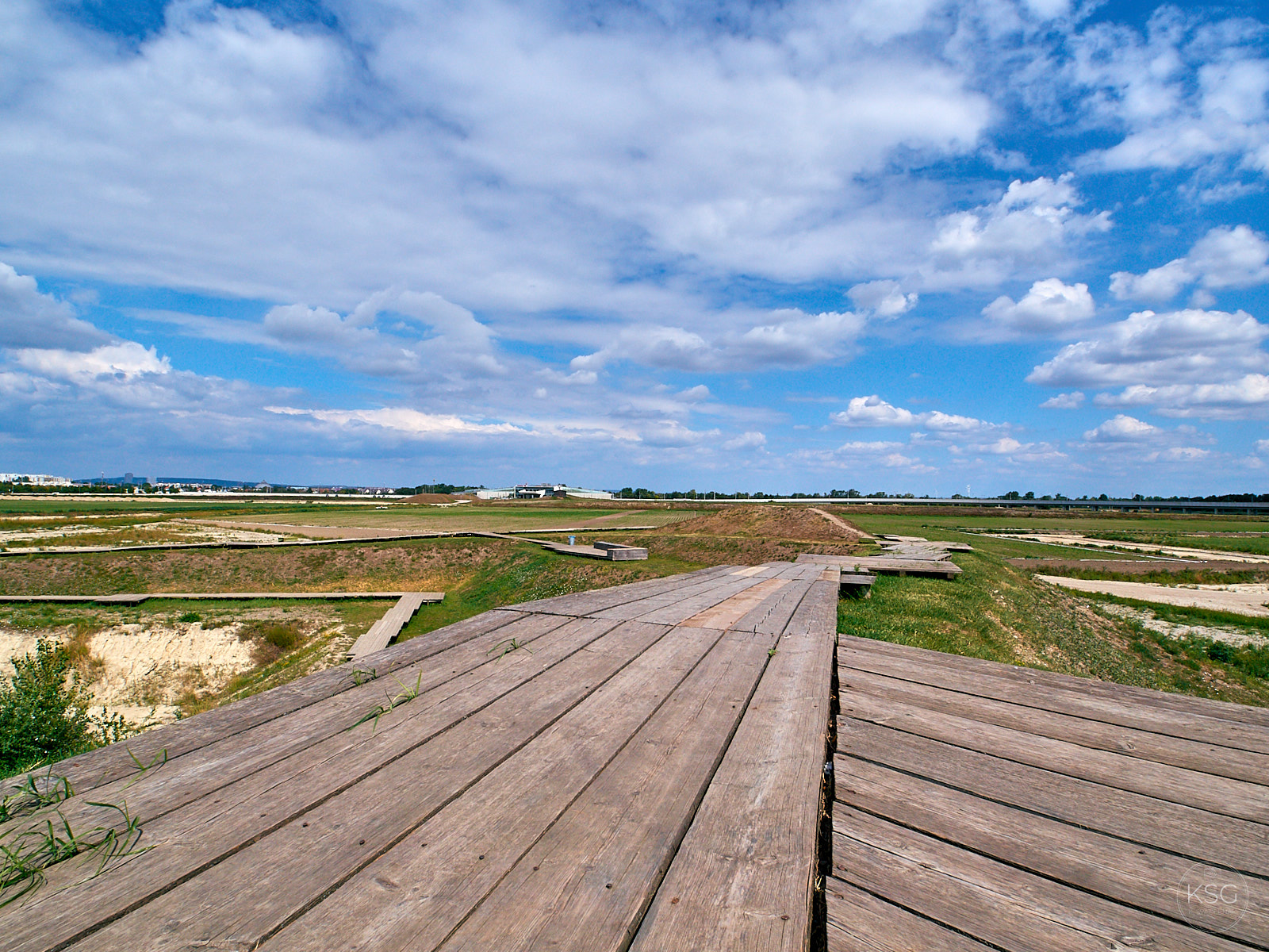 Fields and boardwalks