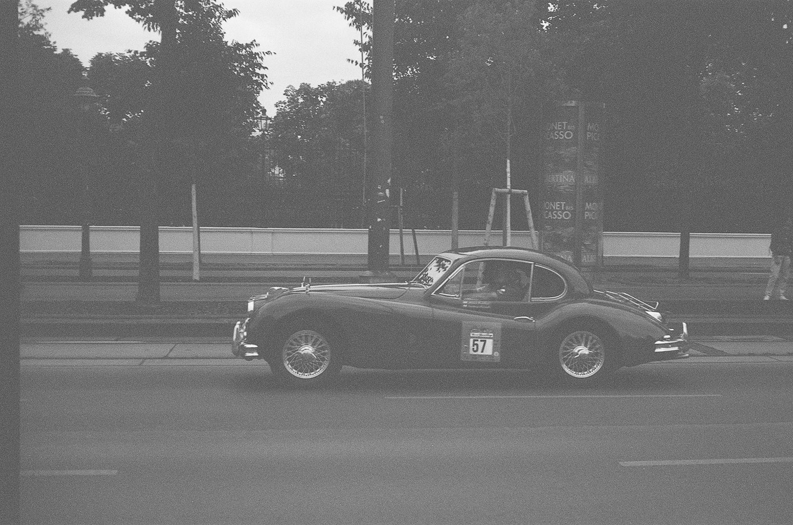 classic cars photographed on black and white film