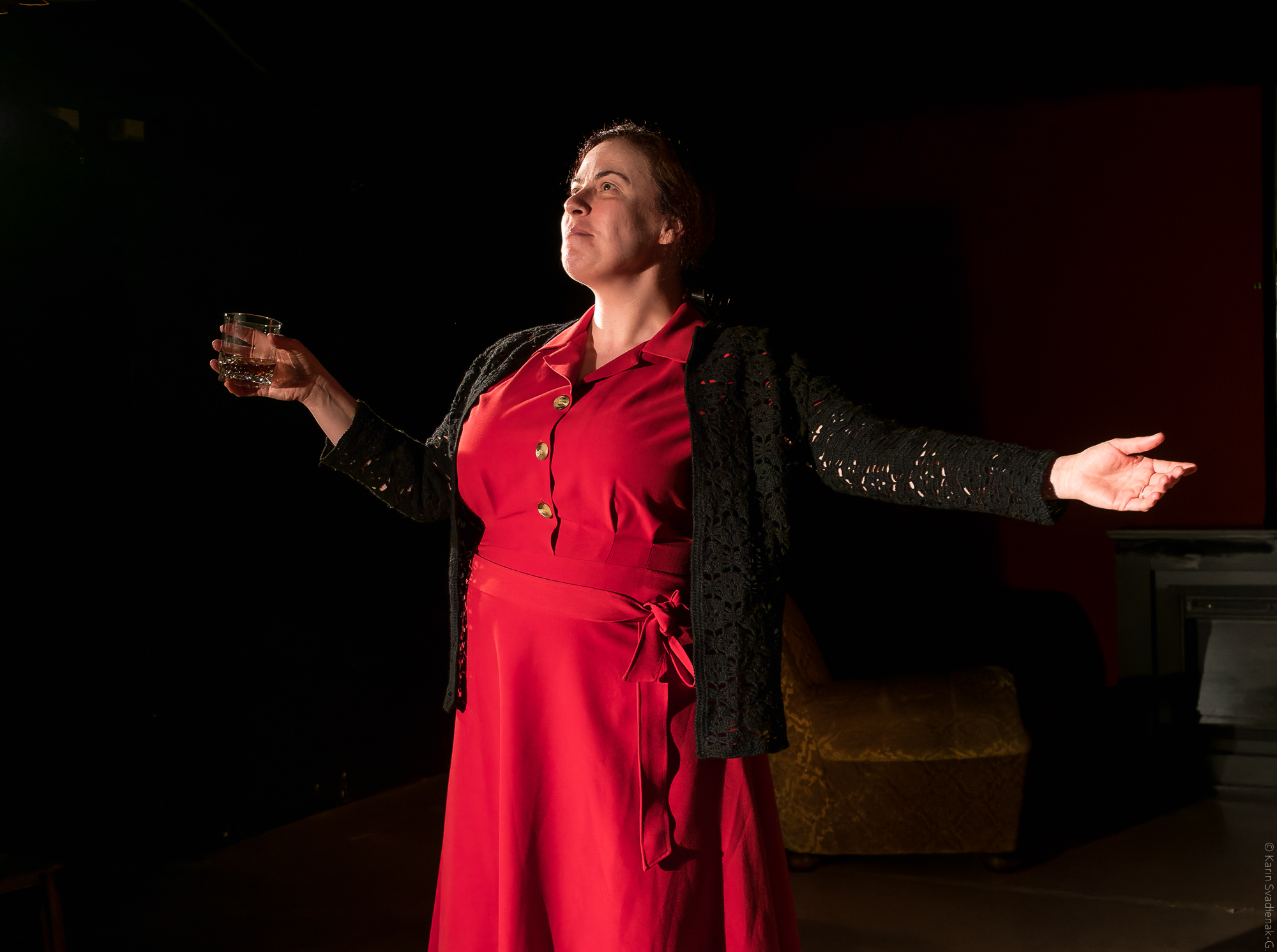 Anne Marie Sheridan on stage as Grace